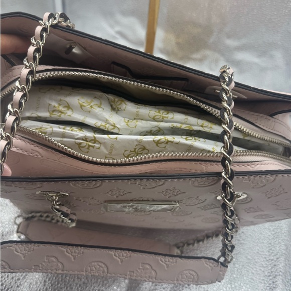 GUESS Logo Love Satchel NWT - Picture 9 of 10